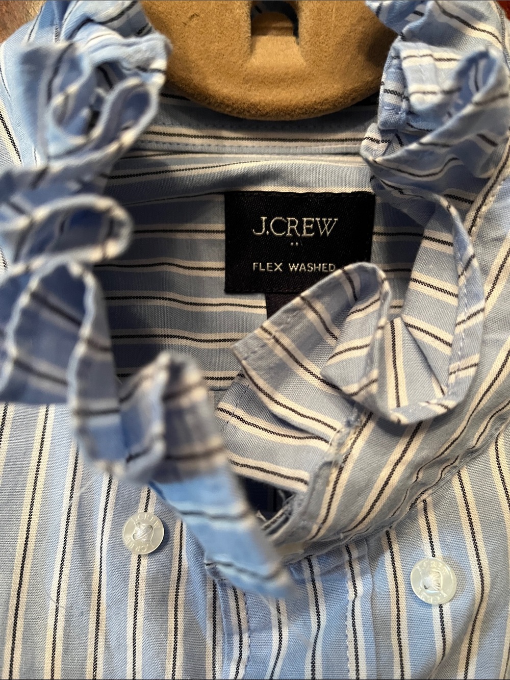 J.Crew Factory Ruffleneck Button-Up Top size S - Picture 5 of 5